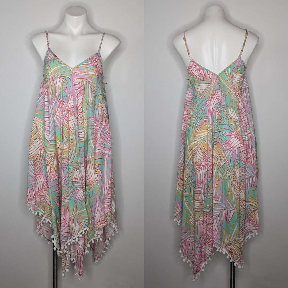 Tropical Print Women Swim Cover-Up